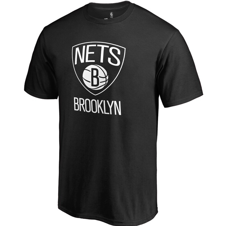 NBA布鲁克林篮网队短袖训练服 热身T恤 黑色 fanatics