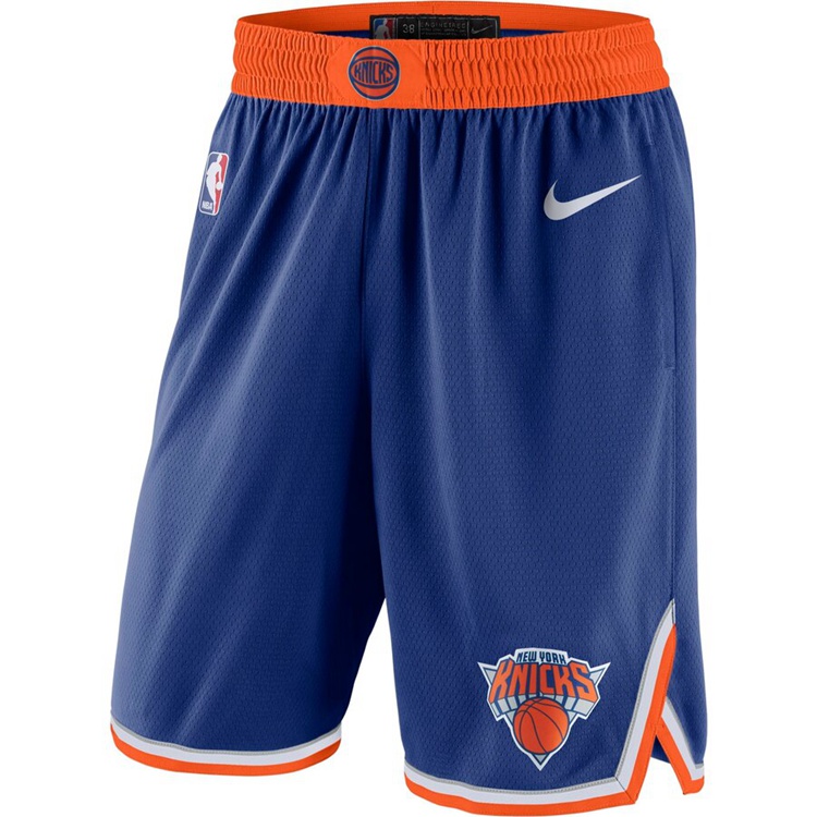 NBA纽约尼克斯队球裤 SW球迷经典配色版