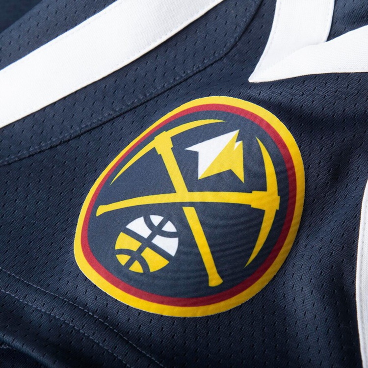 NBA丹佛掘金队球裤 SW球迷经典配色版 耐克 藏蓝色