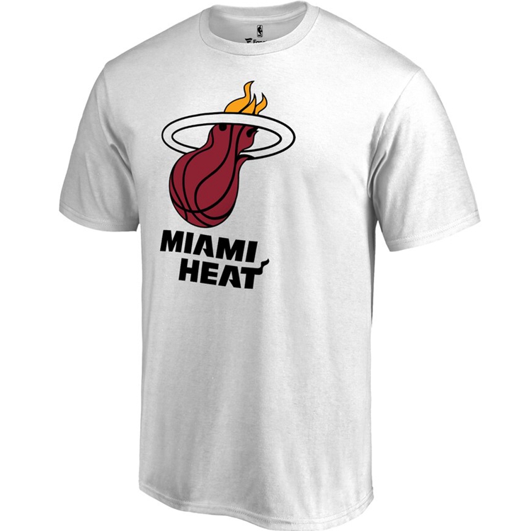 NBA迈阿密热火队短袖训练服 比赛运动时尚潮流T恤 白色 Fanatics
