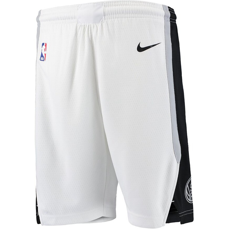NBA圣安东尼奥马刺队球裤 篮球比赛训练运动篮球裤 球迷联盟版 白色 耐克