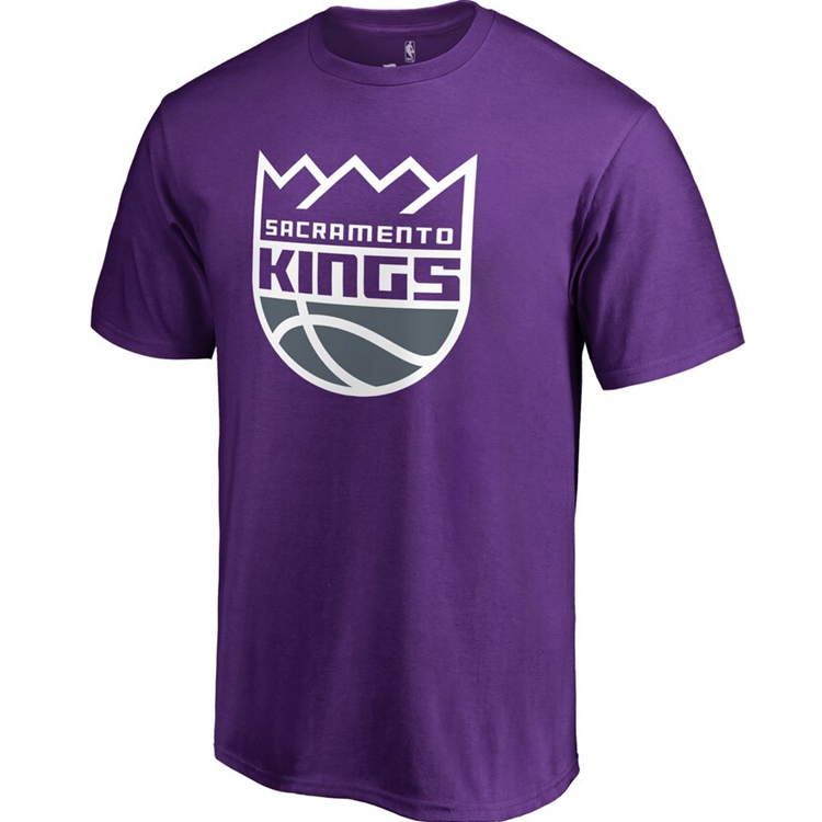 NBA萨克拉门托国王队短袖出场服 热身投篮休闲流行T恤 紫色 Fanatics