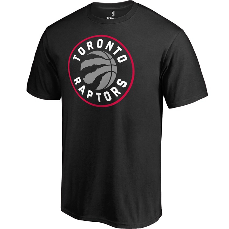 NBA多伦多猛龙队短袖出场服 热身投篮休闲流行T恤 黑色 Fanatics