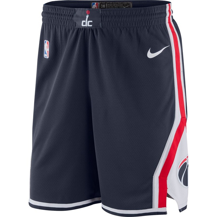 NBA华盛顿奇才队球裤 运动训练比赛篮球裤 球迷宣告版 耐克 藏青色