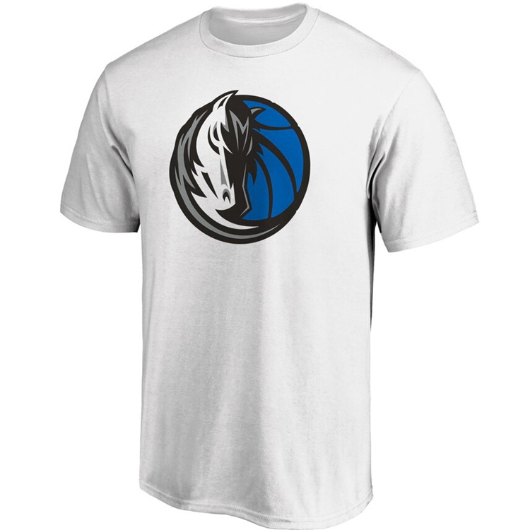 NBA达拉斯独行侠队短袖投篮服 训练运动潮流时尚T恤 白色 Fanatics