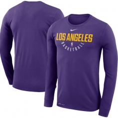 洛杉矶湖人队长袖热身服 紫色