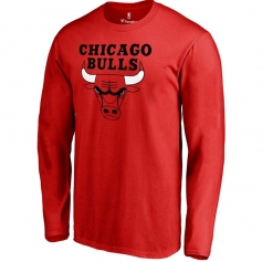 芝加哥公牛队logo长袖 红色