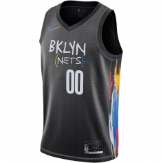 布鲁克林篮网队定制球衣 2021黑色球迷版城市版
