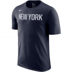 纽约尼克斯队logo短袖 2021城市版蓝色