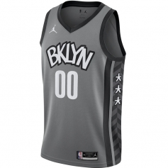 布鲁克林篮网队定制球衣 2021灰色球迷版宣告版