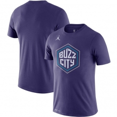 夏洛特黄蜂队logo短袖 2021城市版紫色