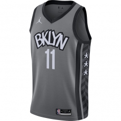 凯里-欧文布鲁克林篮网队11号球衣 2021灰色球迷版宣告版