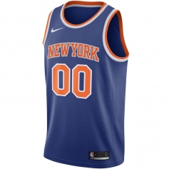 纽约尼克斯队定制球衣 2021蓝色球迷版经典配色版