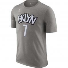 凯文-杜兰特布鲁克林篮网队7号短袖 2021宣告版灰色