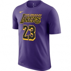 勒布朗-詹姆斯洛杉矶湖人队23号短袖 2021城市版紫色