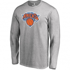 纽约尼克斯队logo长袖 灰色